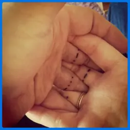 morse finger tattoo