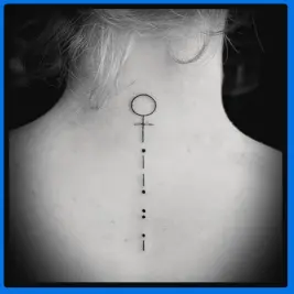 code tattoo in back