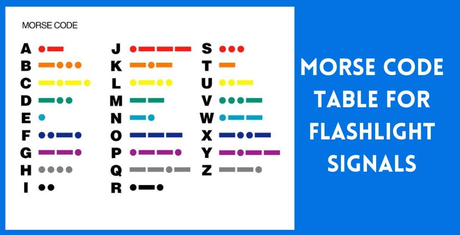 Morse code with flashlight